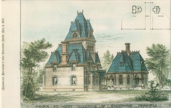 This drawing of the gatehouses appeared in 1876.