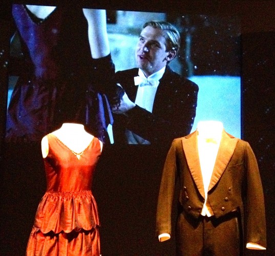 Unfortunately, I was still behind in my viewing when I saw the exhibition--so this video of Matthew proposing to Lady Mary, with the costumes in the foreground, was quite the spoiler.