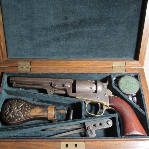 Captain Copcutt's cased Colt revolver. From the Dennis C. Schurr Collection.