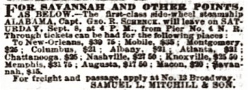 Advertisement in The New York Times , September 6, 1860