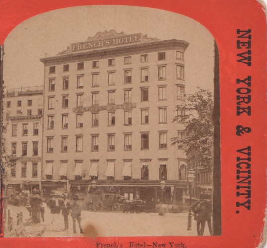 A half-stereoscopic view of French's Hotel.