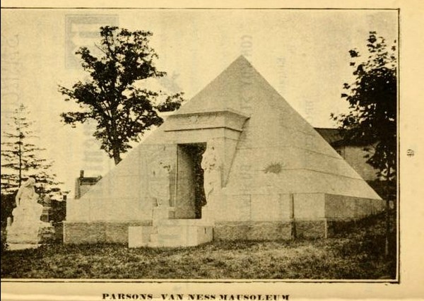 The Van Ness Parsons Pyramid, in an image circa 1900.