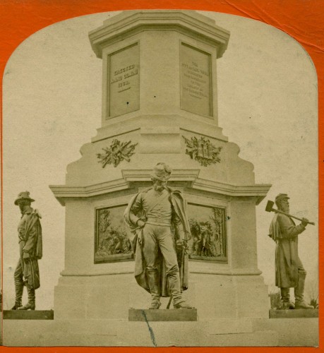 New York City's Civil War Soldiers' Monument at Green-Wood, circa 1875.