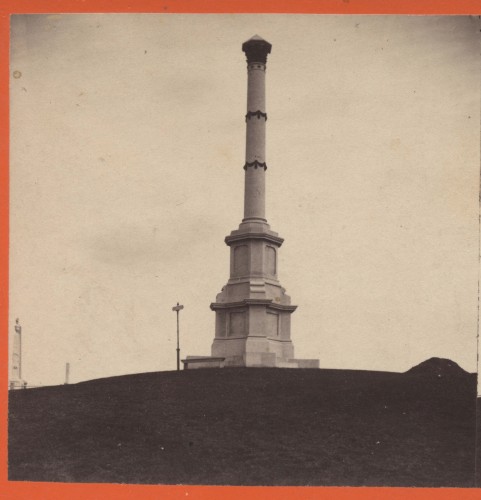 New York City's Civil War Soldiers' Monument, circa 1870, before the zincs and bronzes were added.