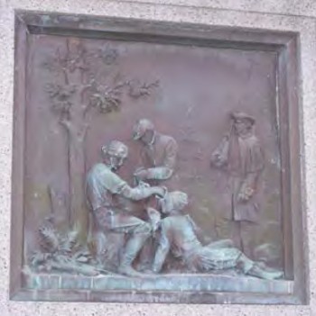 From the Holyoke Civil War Monument, north side, described in the Massachusetts Historical Commission's report as 