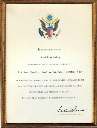 signed by President Franklin Delano Roosevelt.