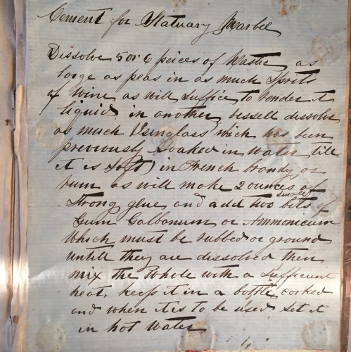 This recipe gives you an idea of the somewhat primitive state of the monument making business in 1850 Brooklyn.
