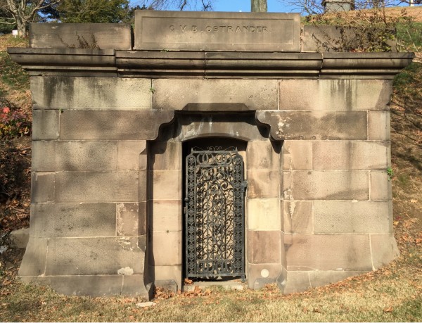 C.V.B. Ostrander's mausoleum, which he asked William Pitbladdo to work on in 1867.