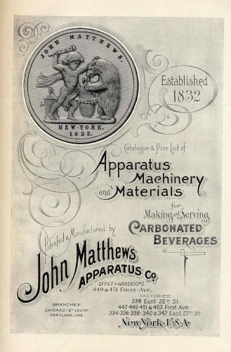 The cover of a Matthews catalogue, dating circa 1875.