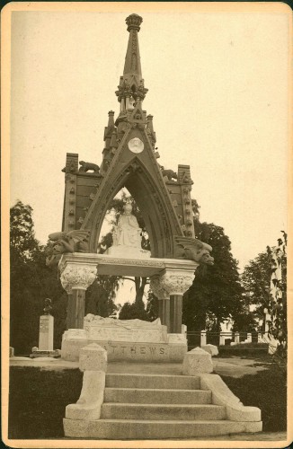 This photograph was taken soon after the Matthews Monument was unveiled at Green-Wood--about 1875-1880.