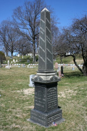 Captain Samuel Sims's monument at Green-Wood.