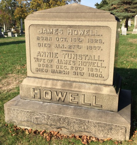 The final resting place of James and Annie Howell: section 113, lot 16983.