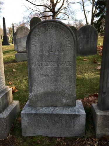 This gravestone in lot 1739 memorializes William Merritt Chase and Alice Gerson Chase.