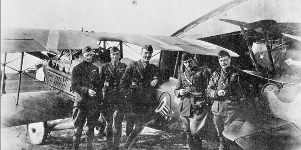 Pilots from the 94th in France, 1918.