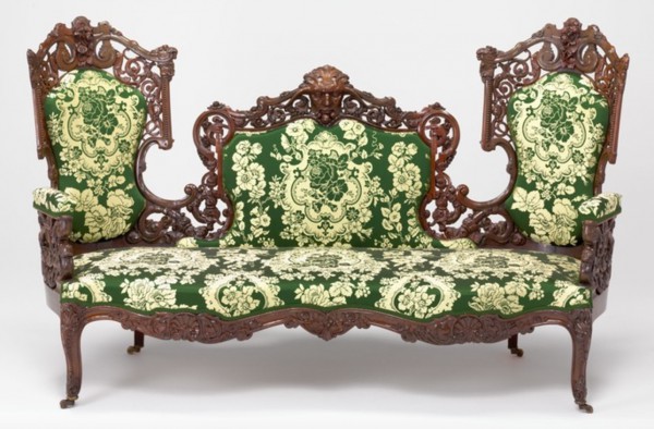 This sofa, attributed to Charles Baudouine, is a fine example of the type of furniture his workers produced. Courtesy of the Art Institute of Chicago.