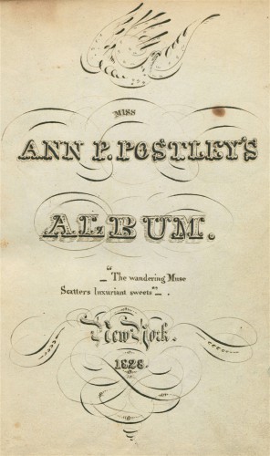 The title page, dated at New York in 1828, bears this: "The wandering Muse scatters luxuriant sweets."