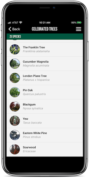 app tree list