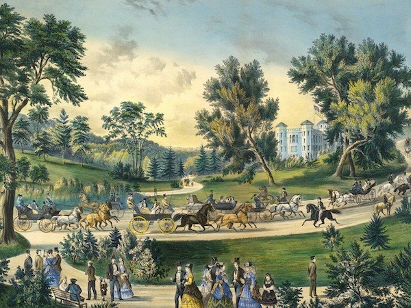historic park scene