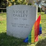 violet oakley grave and pride flag