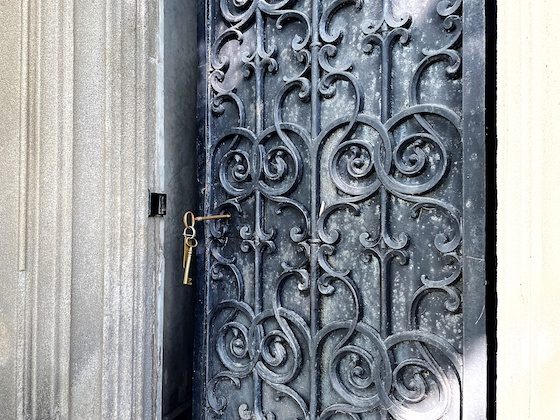 key in mausoleum door