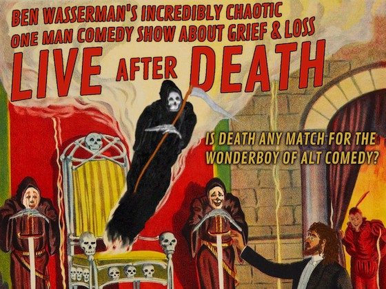 cropped live and death event poster