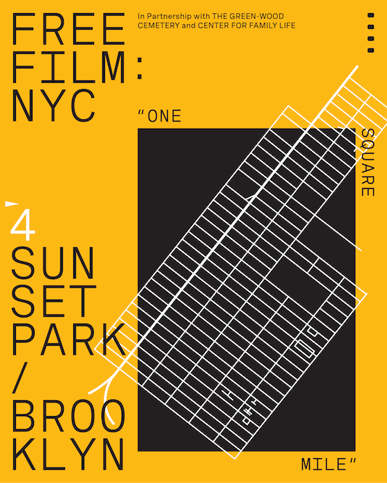 event poster with one square mile graphic
