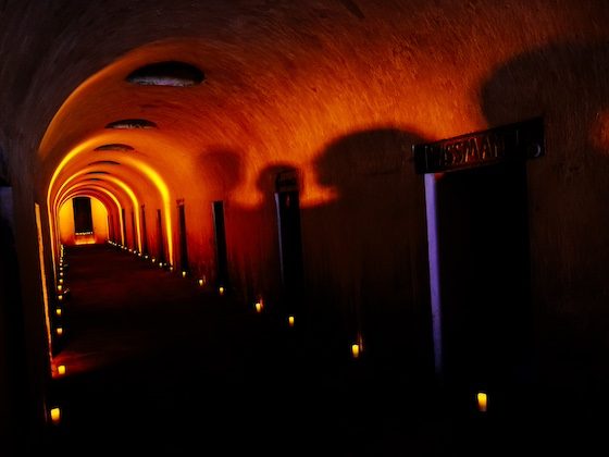 catacombs lighting and shadows