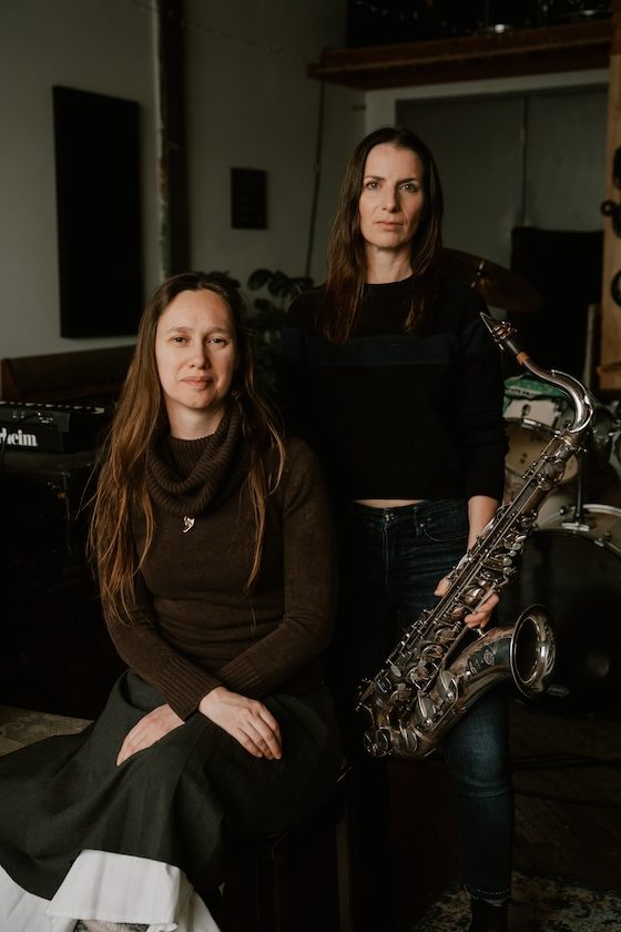 Vocalist Gelsey Bell and saxophonist Erin Rogers