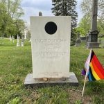 gay pride flag green-wood grave