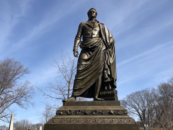 dewitt clinton bronze statue