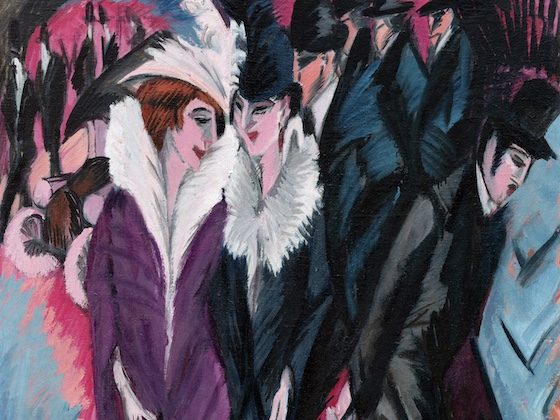 Ernst Ludwig Kirchner painting titled "Street, Berlin" 1913, Museum of Modern Art.